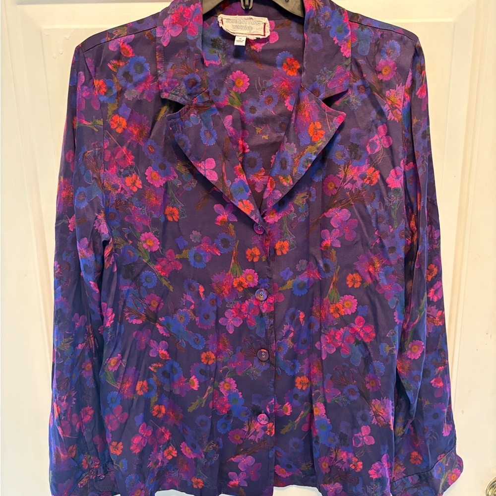 Johnny Was Multicolor Floral Top